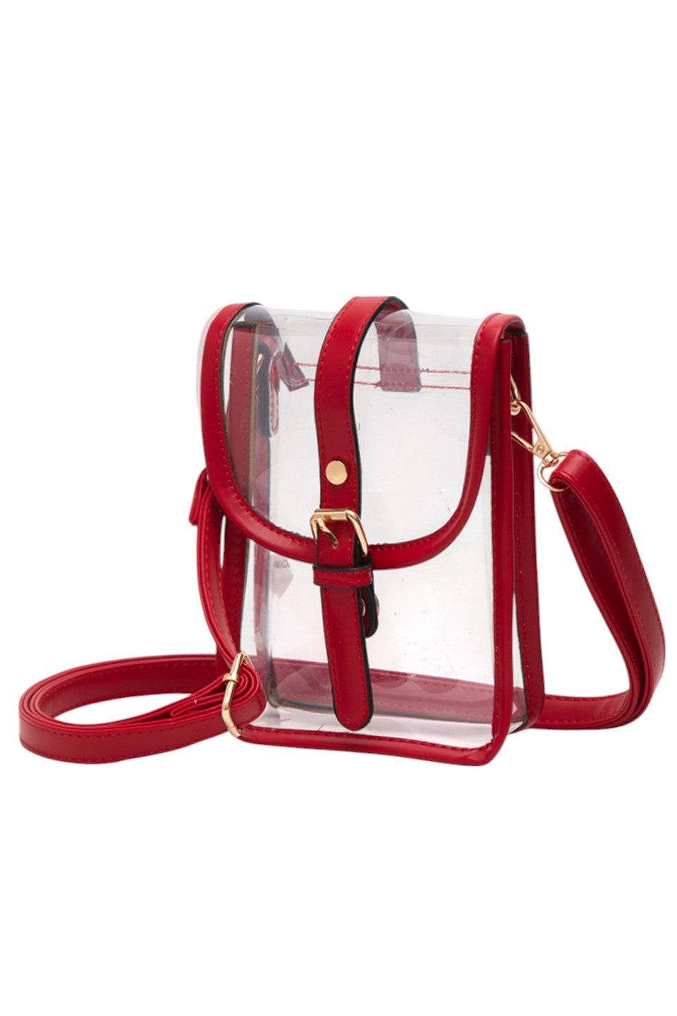 Red Clear Crossbody Stadium Concert Transparent Bag is expertly crafted to comply with venue security standards while offering practical functionality. Its fully transparent design enables swift security checks, and the adjustable crossbody strap provides comfortable, hands-free wear. Made from durable, lightweight materials, this bag is perfect for concerts, sports events, and festivals, ensuring your belongings stay secure and easily accessible throughout the event.