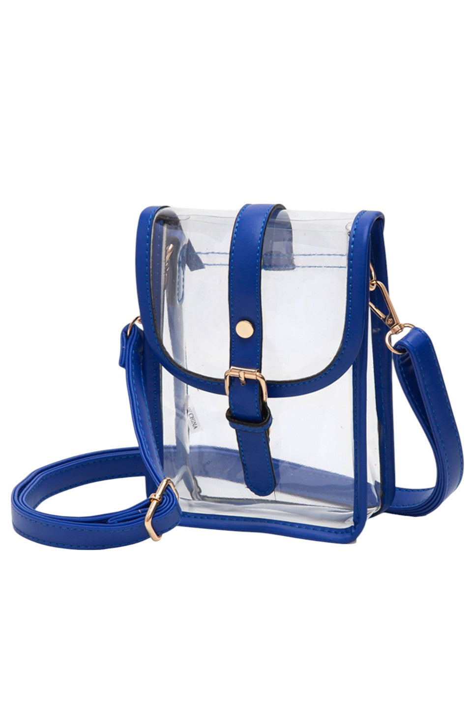RoyalBlue Clear Crossbody Stadium Concert Transparent Bag is expertly crafted to comply with venue security standards while offering practical functionality. Its fully transparent design enables swift security checks, and the adjustable crossbody strap provides comfortable, hands-free wear. Made from durable, lightweight materials, this bag is perfect for concerts, sports events, and festivals, ensuring your belongings stay secure and easily accessible throughout the event.