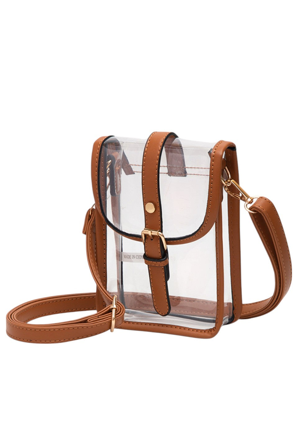 Tan Clear Crossbody Stadium Concert Transparent Bag is expertly crafted to comply with venue security standards while offering practical functionality. Its fully transparent design enables swift security checks, and the adjustable crossbody strap provides comfortable, hands-free wear. Made from durable, lightweight materials, this bag is perfect for concerts, sports events, and festivals, ensuring your belongings stay secure and easily accessible throughout the event.