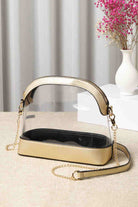 Gold Clear Stadium Concert Bag is expertly crafted to comply with most venue security policies, featuring a fully transparent design for easy inspection. Its durable, lightweight construction ensures convenience without bulk, while providing ample space for essentials such as tickets, phones, and wallets. Ideal for concert and sports fans, it combines security compliance with practical everyday use.
