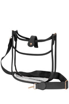Clear Stadium Concert Crossbody Bag is expertly crafted to comply with strict venue security policies, featuring a fully transparent design for quick inspection. Its lightweight, durable construction ensures comfort and longevity, while the adjustable crossbody strap provides a secure, hands-free fit. Perfectly sized to hold essentials like tickets, phones, and wallets, this bag combines practicality with convenience for seamless access at concerts and stadium events.