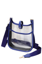 Clear Stadium Crossbody Bag offers a practical solution for carrying essentials while complying with stadium security policies. Crafted from transparent materials, it allows for quick inspection without sacrificing style. Its compact design and adjustable strap provide comfortable, hands-free convenience, making it ideal for sports events, concerts, and other venues requiring clear bags. Durable and easy to clean, this crossbody bag combines functionality with compliance for a seamless event experience. 