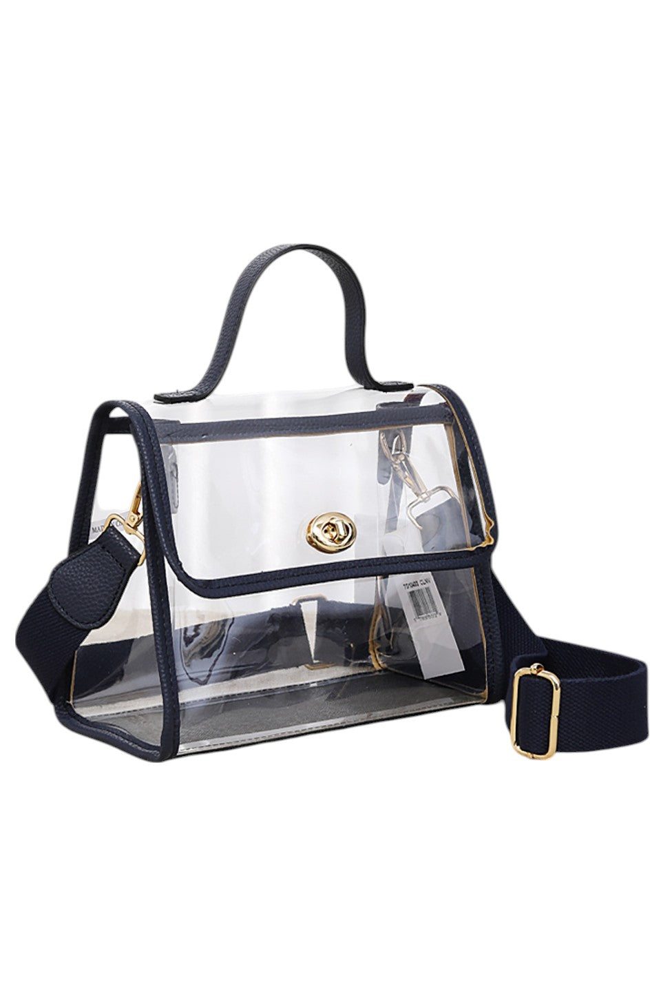 Clear Stadium Crossbody Hand Bag offers a transparent design ideal for quick security checks at events. Its compact size and adjustable strap provide hands-free convenience and comfortable wear. Crafted for durability, this bag combines practicality with style, making it perfect for stadiums, concerts, and everyday use where clear visibility of contents is required.
