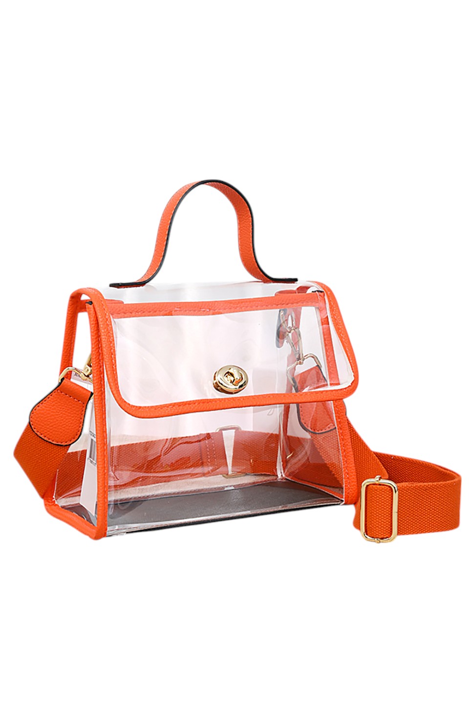 Clear Stadium Crossbody Hand Bag offers a transparent design ideal for quick security checks at events. Its compact size and adjustable strap provide hands-free convenience and comfortable wear. Crafted for durability, this bag combines practicality with style, making it perfect for stadiums, concerts, and everyday use where clear visibility of contents is required.