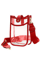 Clear Stadium Crossbody Mini Bag offers a sleek, transparent design ideal for event venues with strict bag policies. Its compact size ensures convenience without sacrificing style, while the adjustable crossbody strap provides comfortable, hands-free wear. Crafted for durability and easy access, this mini bag is perfect for securely carrying essentials at stadiums, concerts, or festivals. 