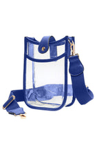 Clear Stadium Crossbody Mini Bag offers a sleek, transparent design ideal for event venues with strict bag policies. Its compact size ensures convenience without sacrificing style, while the adjustable crossbody strap provides comfortable, hands-free wear. Crafted for durability and easy access, this mini bag is perfect for securely carrying essentials at stadiums, concerts, or festivals. 