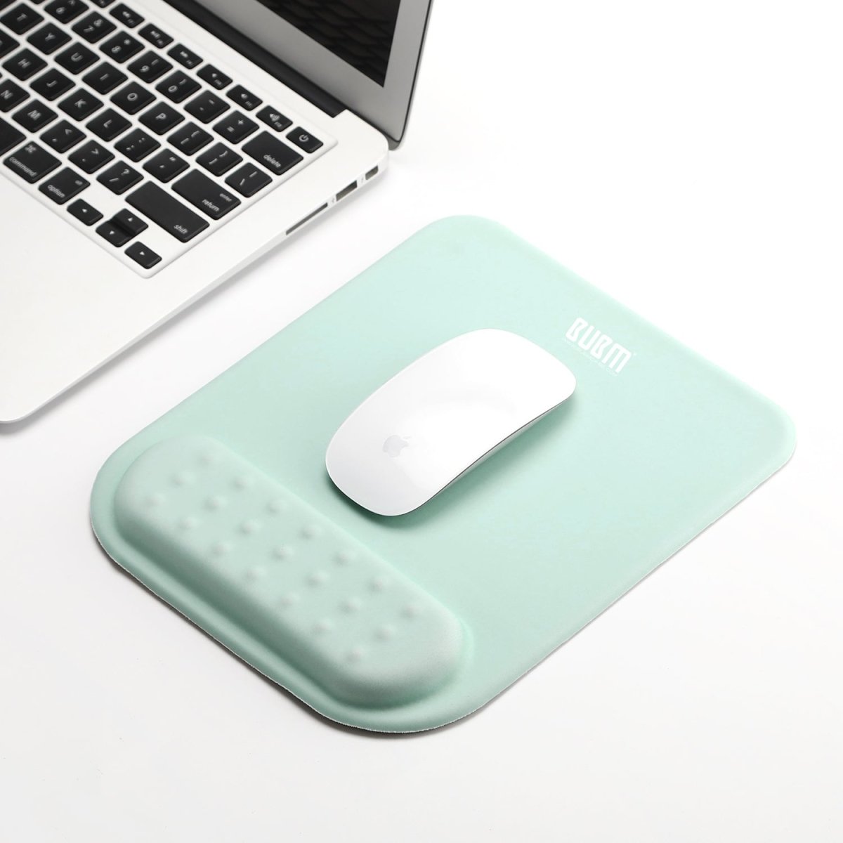 Mint Green Mouse Pad with Wrist Support - Multitasky