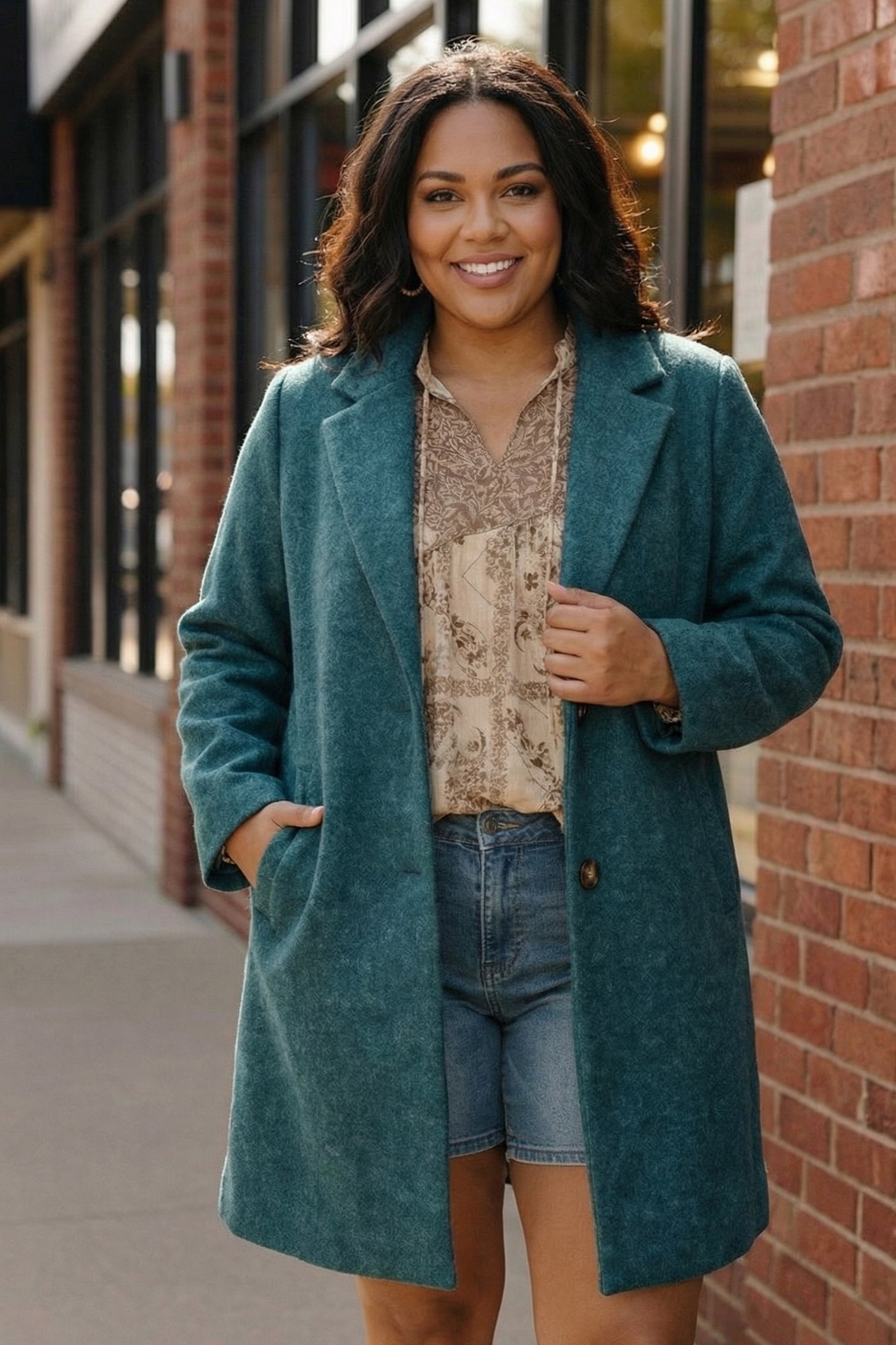 Frosted Teal Dream Coat - Charming Charlie