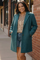 Frosted Teal Dream Coat - Charming Charlie