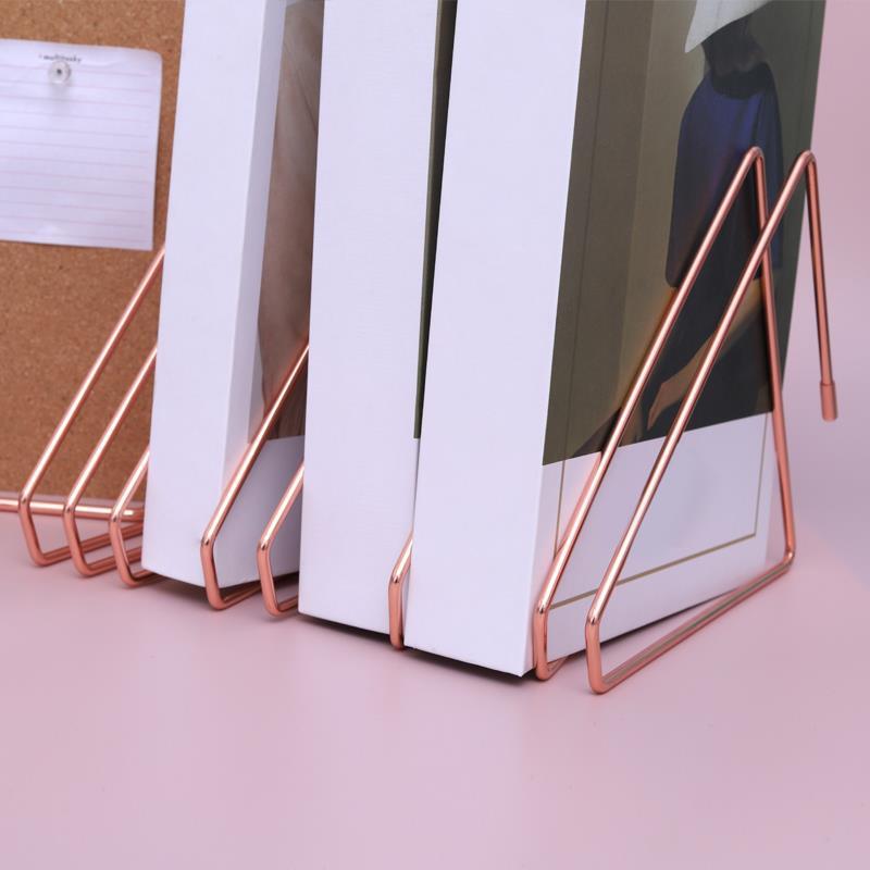 Compressible Metallic Desktop File Organizer - Rose Gold/Gold - Multitasky