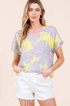 BOMBOM Floral Short Sleeve T-Shirt - Charming Charlie