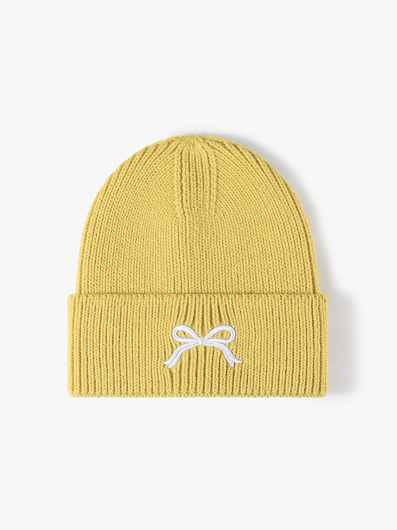 Embroidered Bow Knit Hat - Charming Charlie