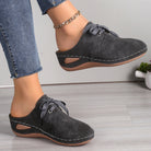 Lace-Up Round Toe Wedge Sandals - Charming Charlie