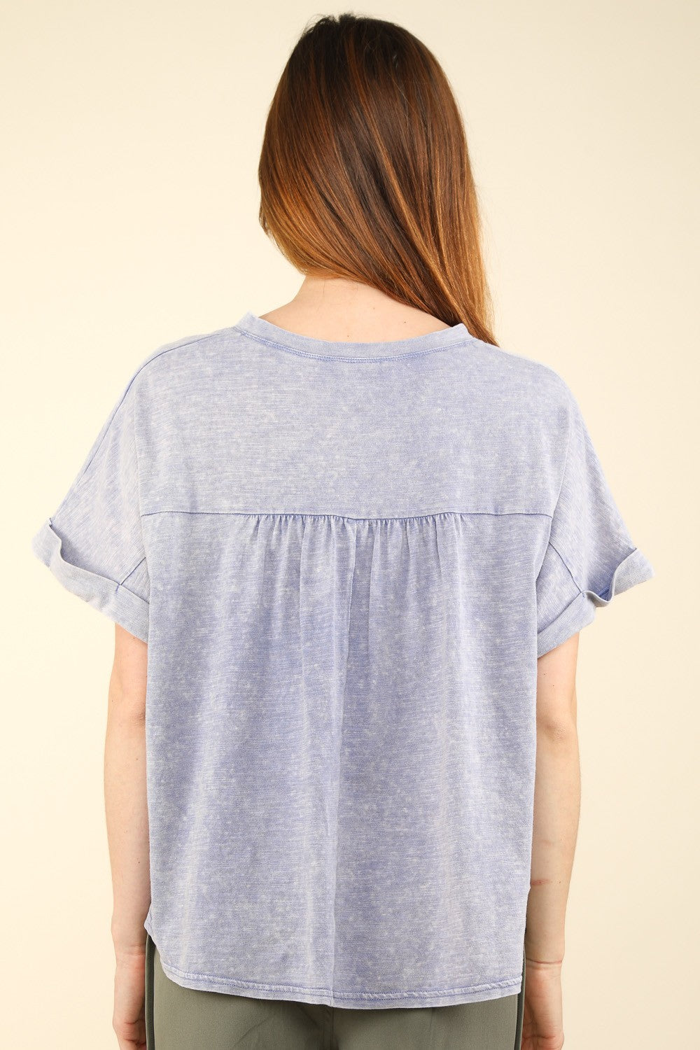 VERY J Nochted Short Sleeve Washed T-Shirt - Charming Charlie