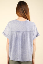 VERY J Nochted Short Sleeve Washed T-Shirt - Charming Charlie