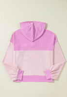 Corded Color Block Drawstring Hoodie - Charming Charlie