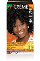 Moisture Rich Liquid Hair Color by Creme of Nature, C10 Jet Black, with Shea Butter Conditioner, 1 Application - Charming Charlie