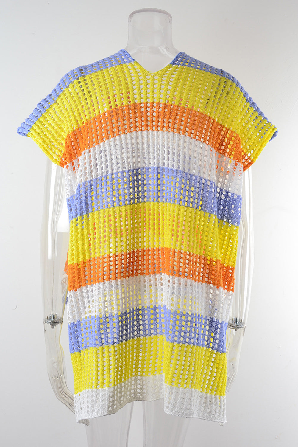 Slit Color Block V-Neck Cover-Up - Charming Charlie