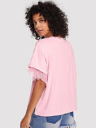 Round Neck Short Sleeve Top - Charming Charlie