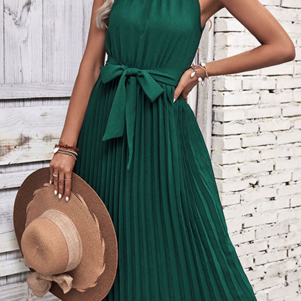 Tie Belt Pleated Midi Dress Charming Charlie Tie Belt Pleated Midi Dress Charming Charlie