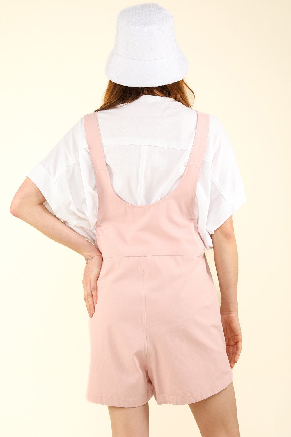 VERY J Adjustable Waist Suspender Overalls with Pockets - Charming Charlie