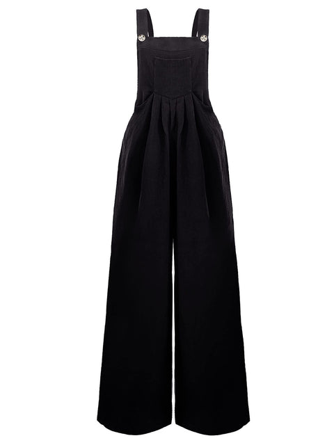 Square Neck Wide Strap Denim Overalls main image 0