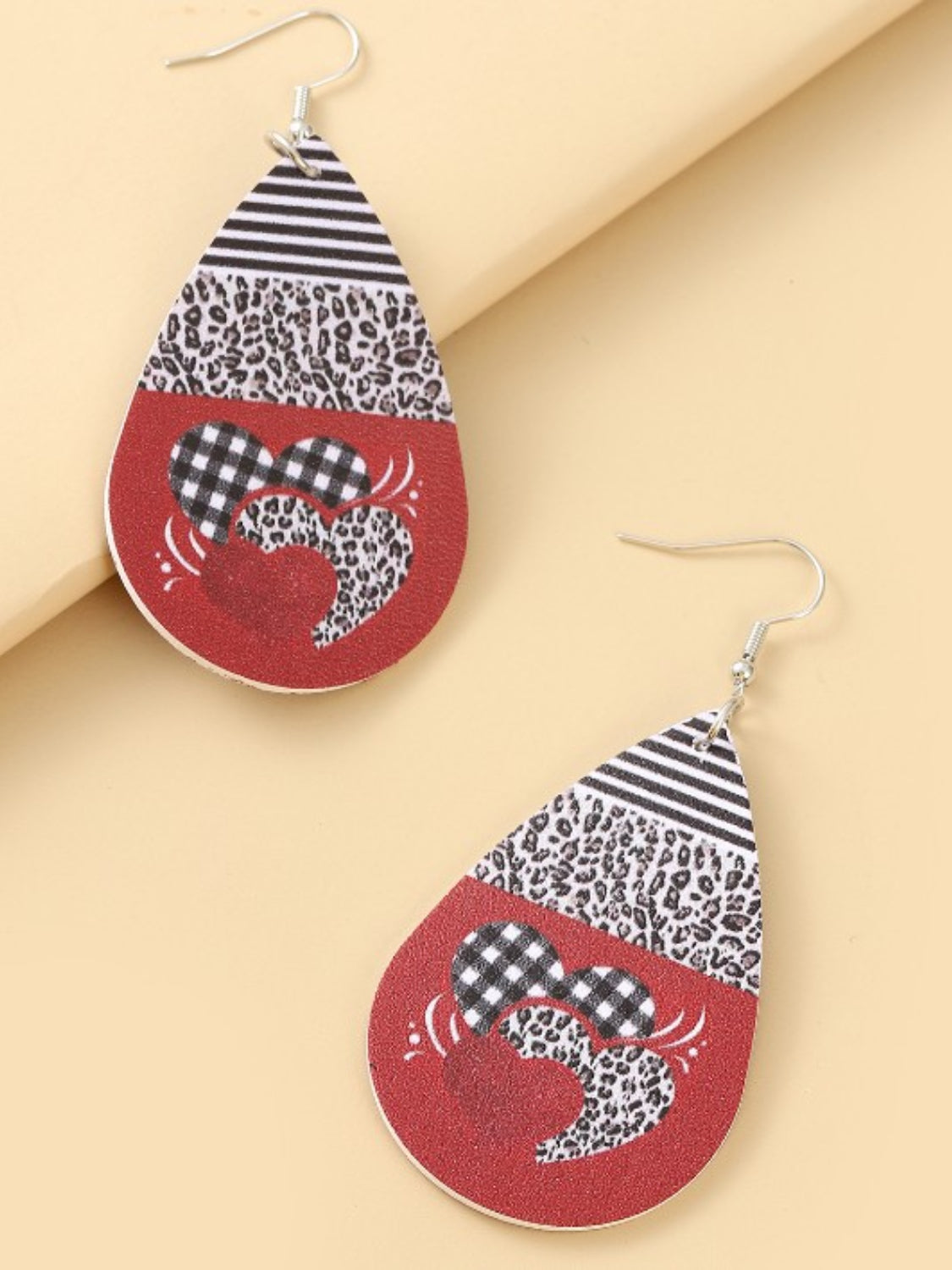 Printed PU Leather Dangle Earrings - Charming Charlie