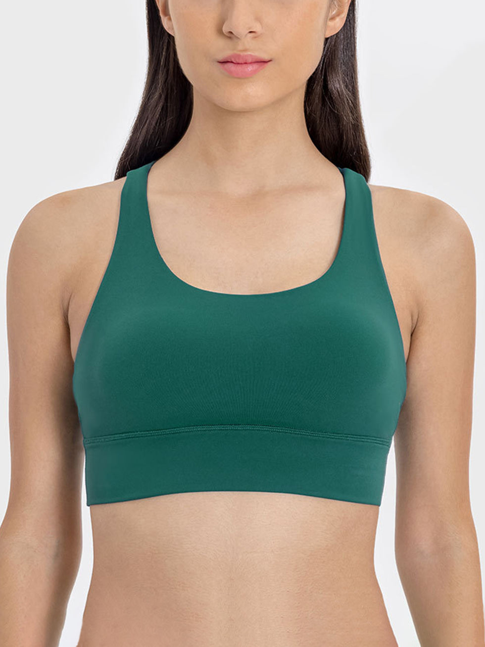 EJC CRISSCROSS SCOOP NECK ACTIVE TANK