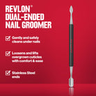 Revlon Cuticle Pusher and Nail Cleaner, Dual Ended Nail Care Tool, Easy to Use, Stainless Steel (Pack of 1) - Charming Charlie