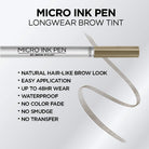 L'Oreal Paris Brow Stylist Micro Ink Pen by Brow Stylist, Up to 48HR Wear - Charming Charlie
