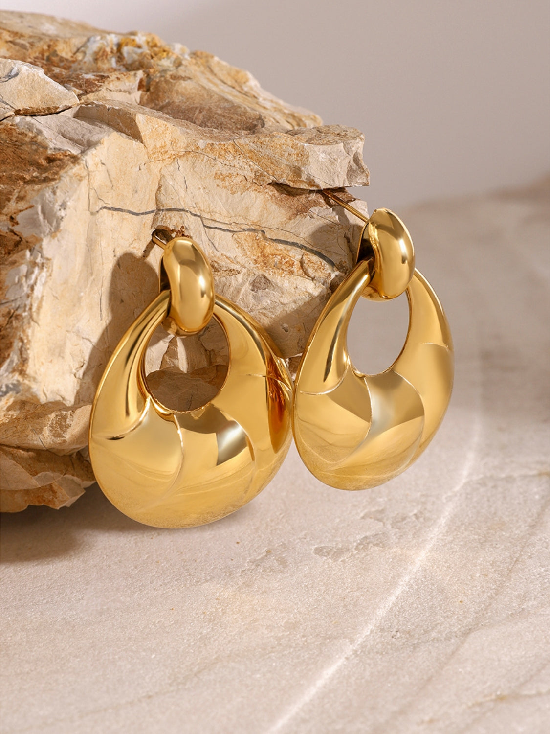 Stainless Steel Teardrop Shape Earrings - Charming Charlie
