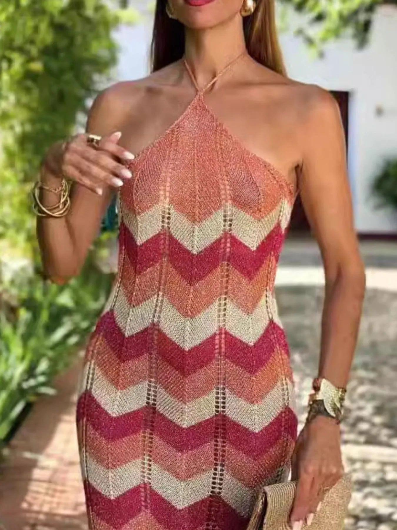 Chevron Pattern Halter Neck Sweater Dress Charming Charlie Chevron Pattern Halter Neck Sweater Dress Charming Charlie