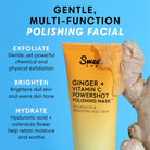 Sweet Chef Ginger + Vitamin C Powershot Polishing Mask - Brightening Face Mask for Dark Spots & Uneven Skin Tone + Maca, Rice Powders & AHA Face Exfoliant & Resurfacing Formula (3.4oz) - Charming Charlie