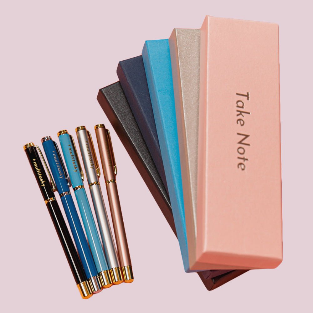 Deluxe Metal Ink Pen (with 5-pack ink refill) - Multitasky