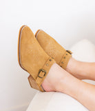 Drancy Western Mule in Tan - Charming Charlie