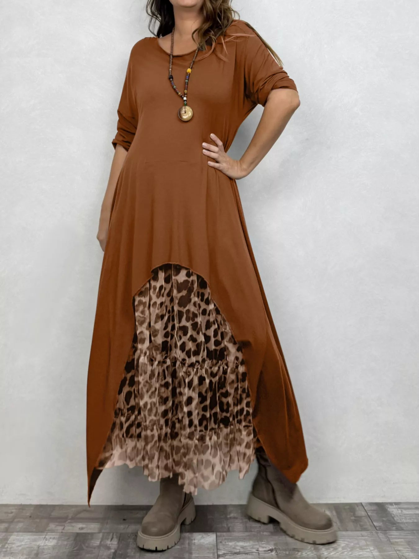 Plus Size Leopard Print Asymmetrical Hem Midi Dress Charming Charlie Plus Size Leopard Print Asymmetrical Hem Midi Dress Charming Charlie