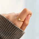 925 Sterling Silver Enamel Flower Ring - Charming Charlie