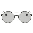 EUREKA | S1016 - Unisex Round Tinted Lens Aviator Clear Glasses Balled Sunglasses - Cramilo Eyewear - Stylish Trendy Affordable Sunglasses Clear Glasses Eye Wear Fashion