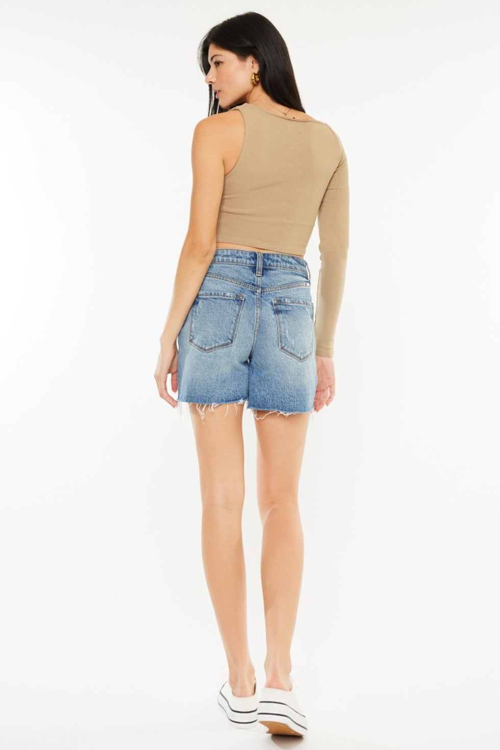 Jupe Denim KanCan Taille 3 (25) - Ourlet Effiloché Raw Hem - Longueur 14" - Occasion Très Bon État
