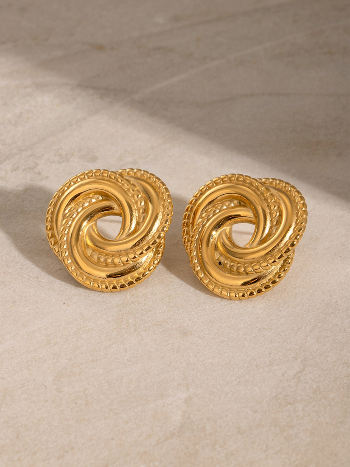 Stainless Steel Volution Stud Earrings - Charming Charlie