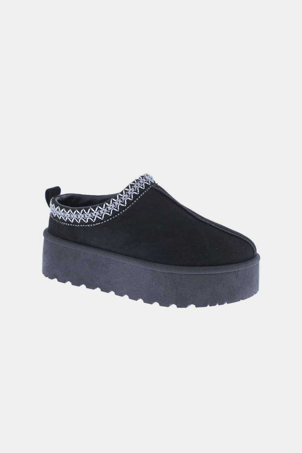 Weeboo Platform Embroidered Trim Slip-On Boots - Charming Charlie