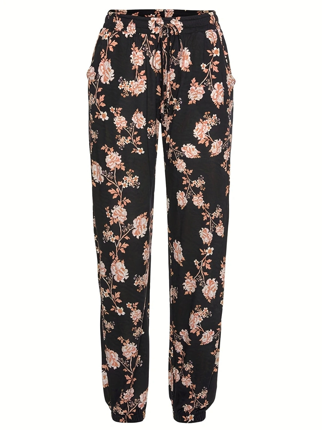 Drawstring Flower Pants with Pockets – Charming Charlie