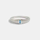 925 Sterling Silver Inlaid Zircon Ring - Charming Charlie