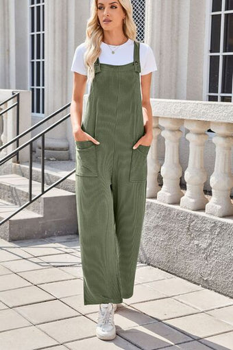 Lovelet Knotted Strap Overalls with Pockets main image 1