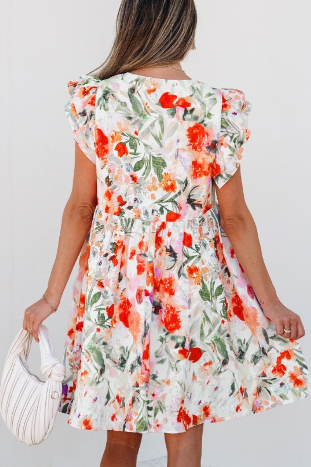 double ruffle drop waist mini dress Double Layered Dropwaist Mini Dress