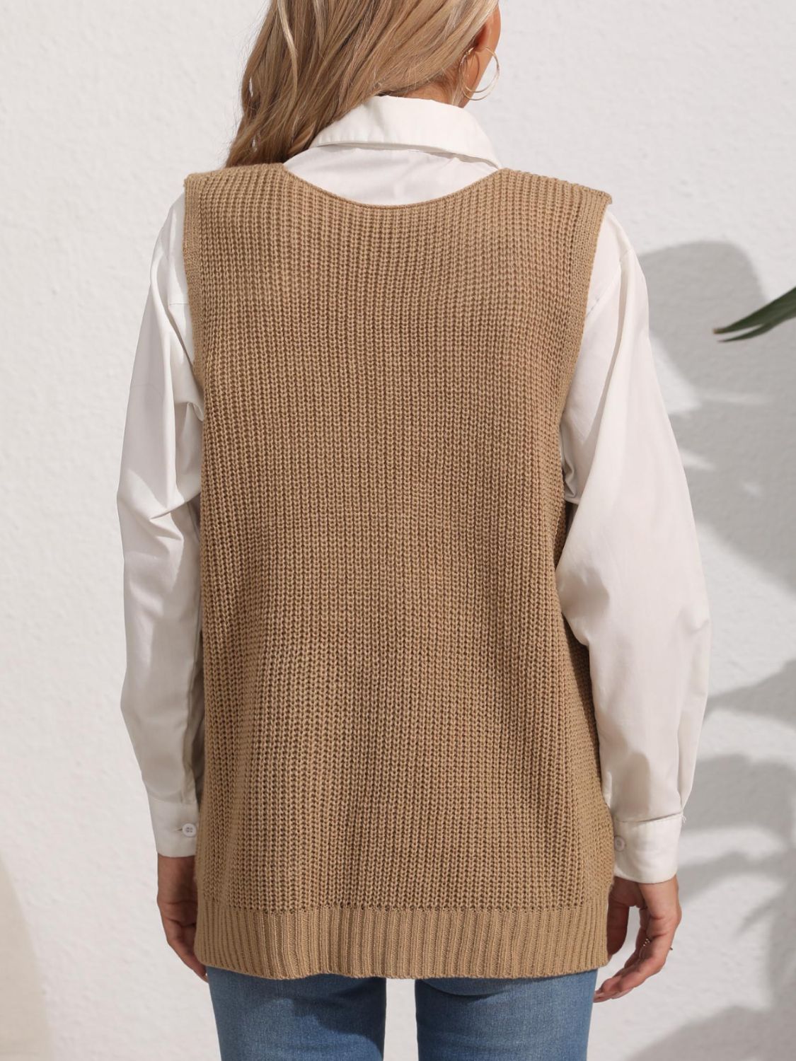 Pocketed V-Neck Sweater Vest – Charming Charlie