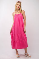 VERY J Ruffled A-Line Midi Cami Dress - Charming Charlie