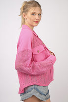 VERY J Button Up Long Sleeve Lace Shirt - Charming Charlie