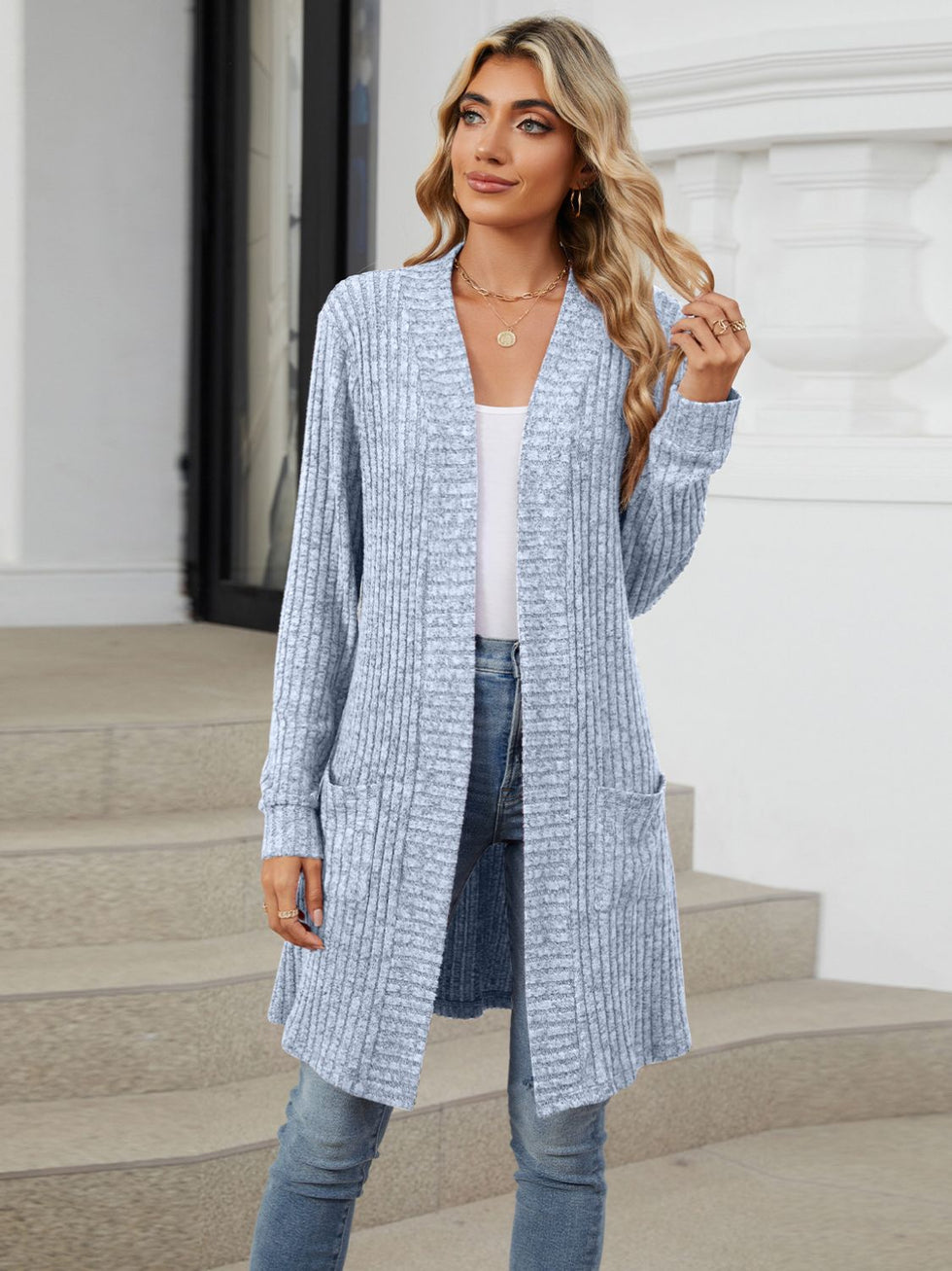 Open Front Long Sleeve Cardigan main image 0