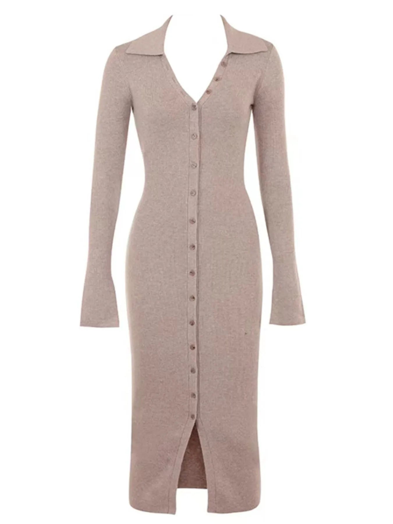 fitted lace wedding dress Aubrey Ribbed Knit Sweater Dress | Women's Clothing main image 0